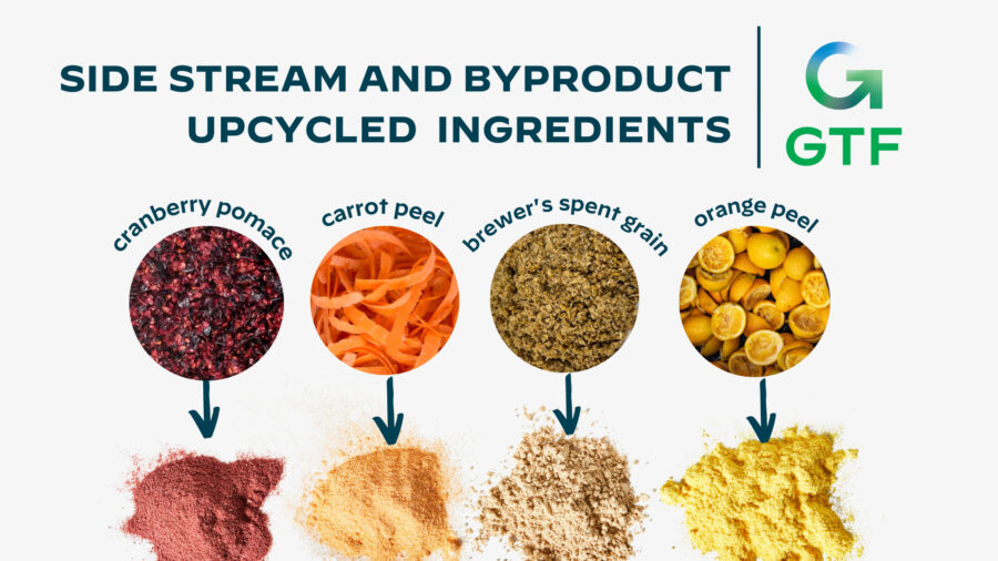 food processing side stream, byproducts, food waste, upcycled ingredients