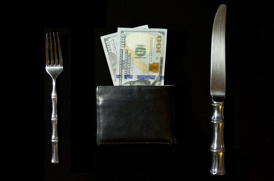 money, cash, earnings, healthy food