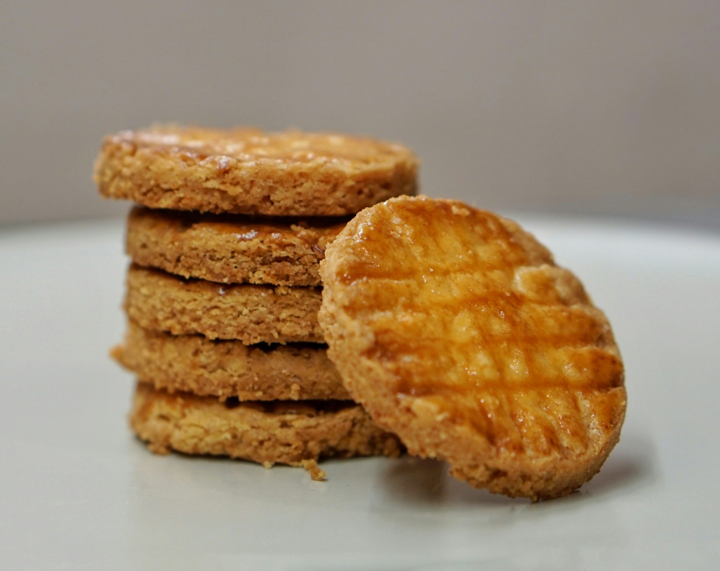 brown cookies on white ceramic plate