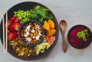 bowl filled with food