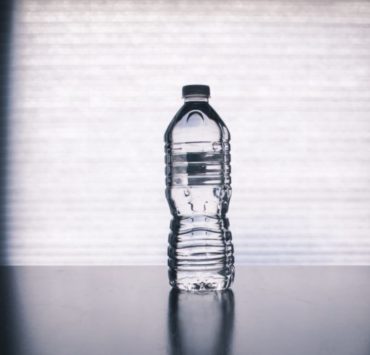 clear drinking bottle filled with water