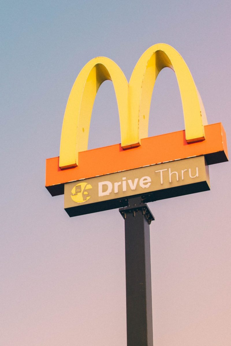McDonald Drive Thru logo street signage
