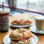 burger on white ceramic plate
