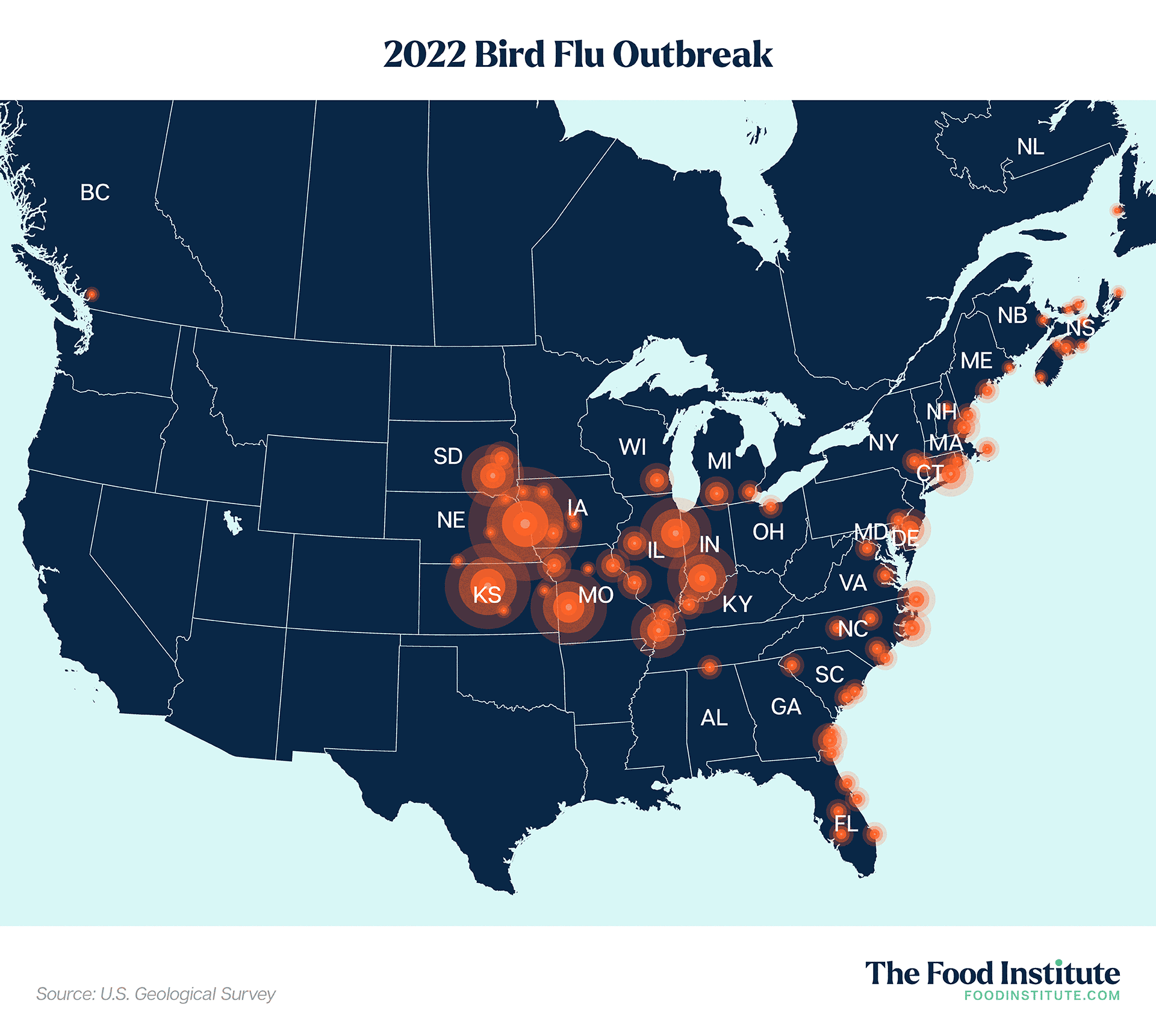 Bird Flu Pandemic 2024 Map Andee Jennica