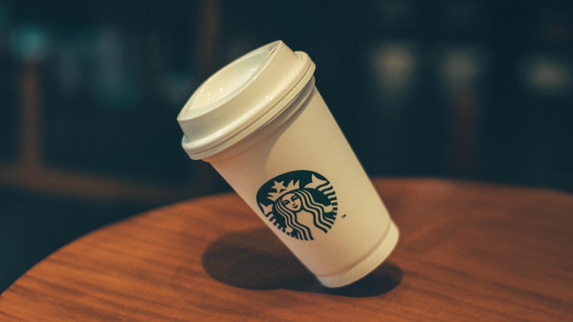 Starbucks cup on table