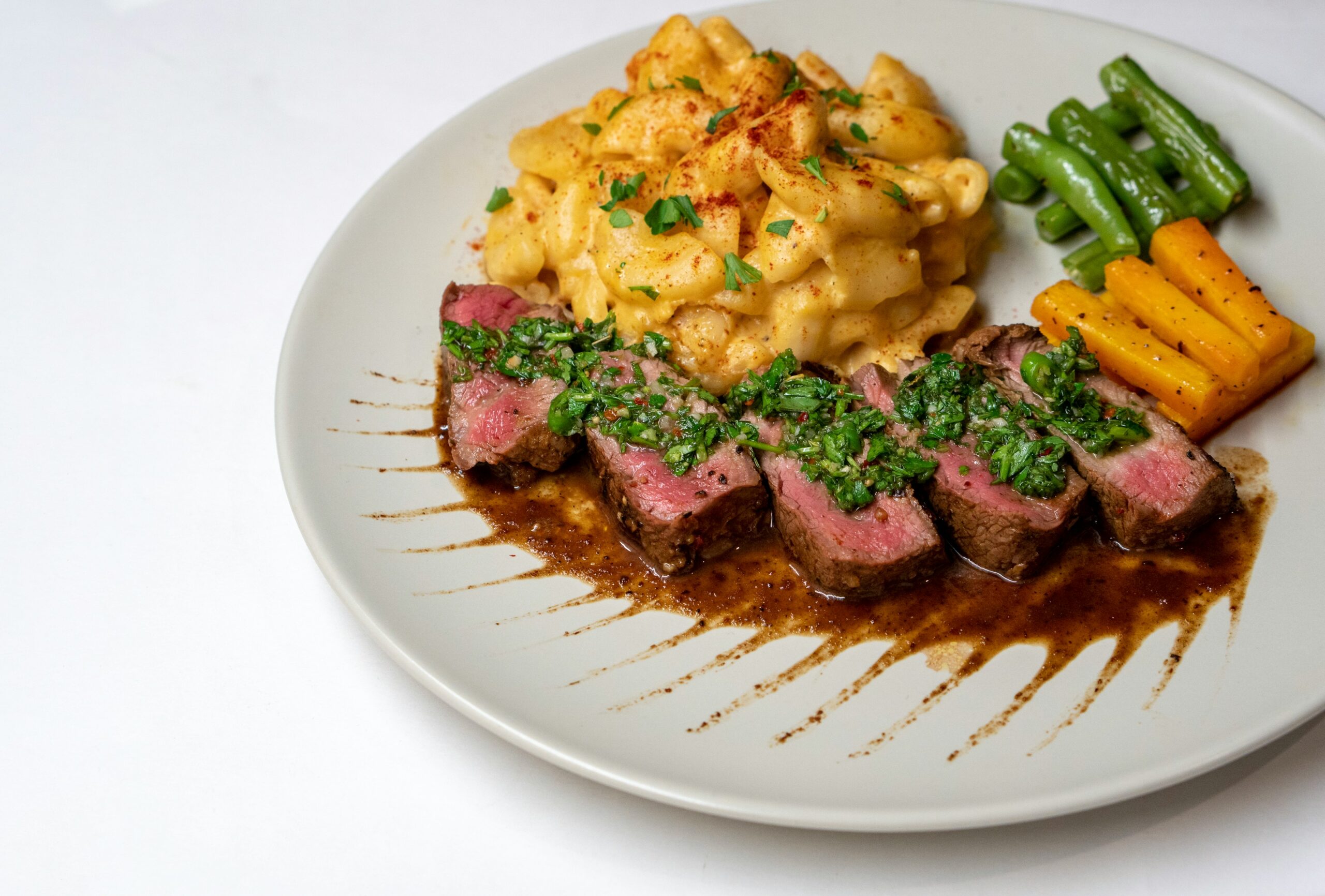 cooked food on round white plate