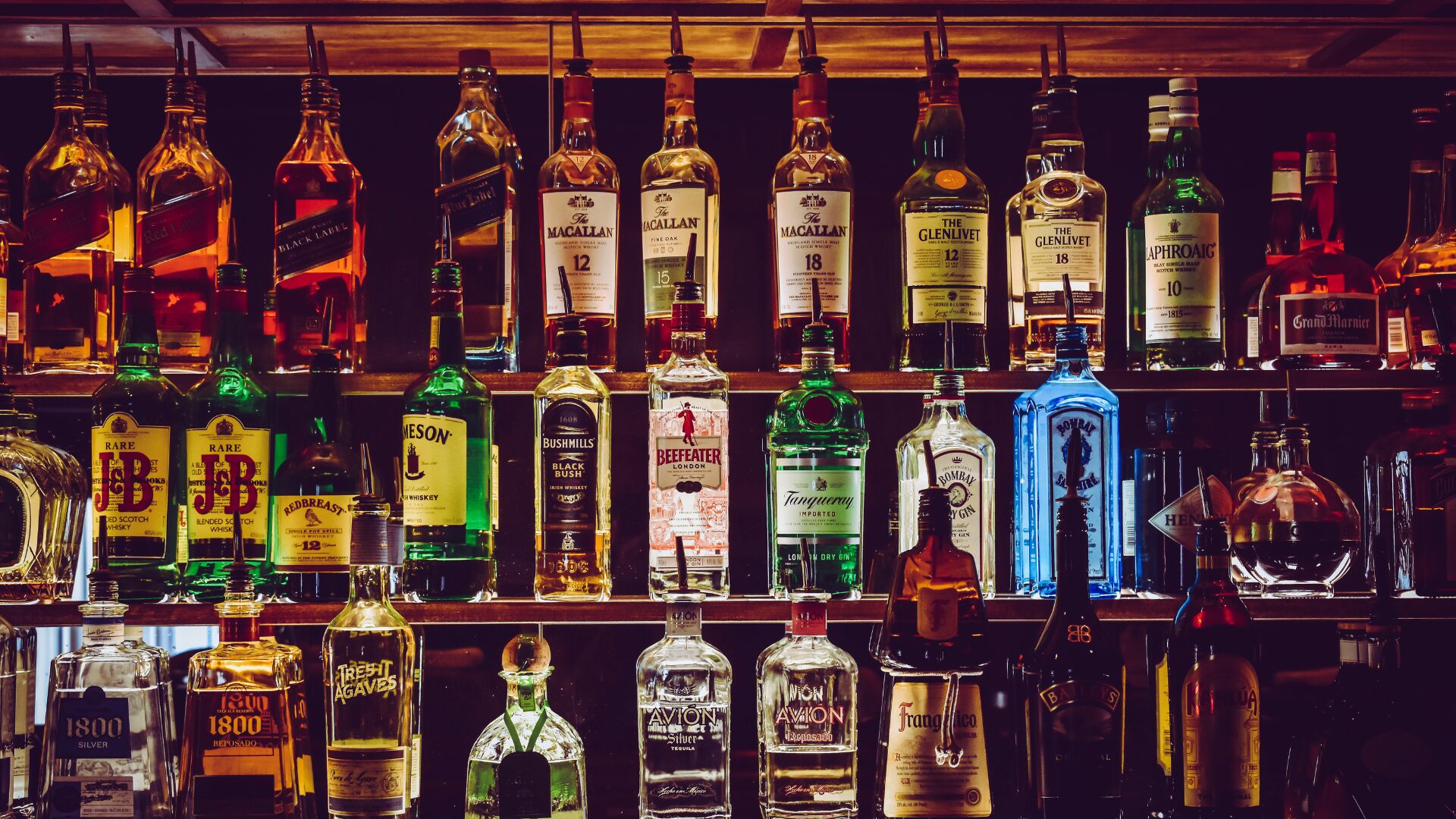 Diageo alcohol and spirits on display
