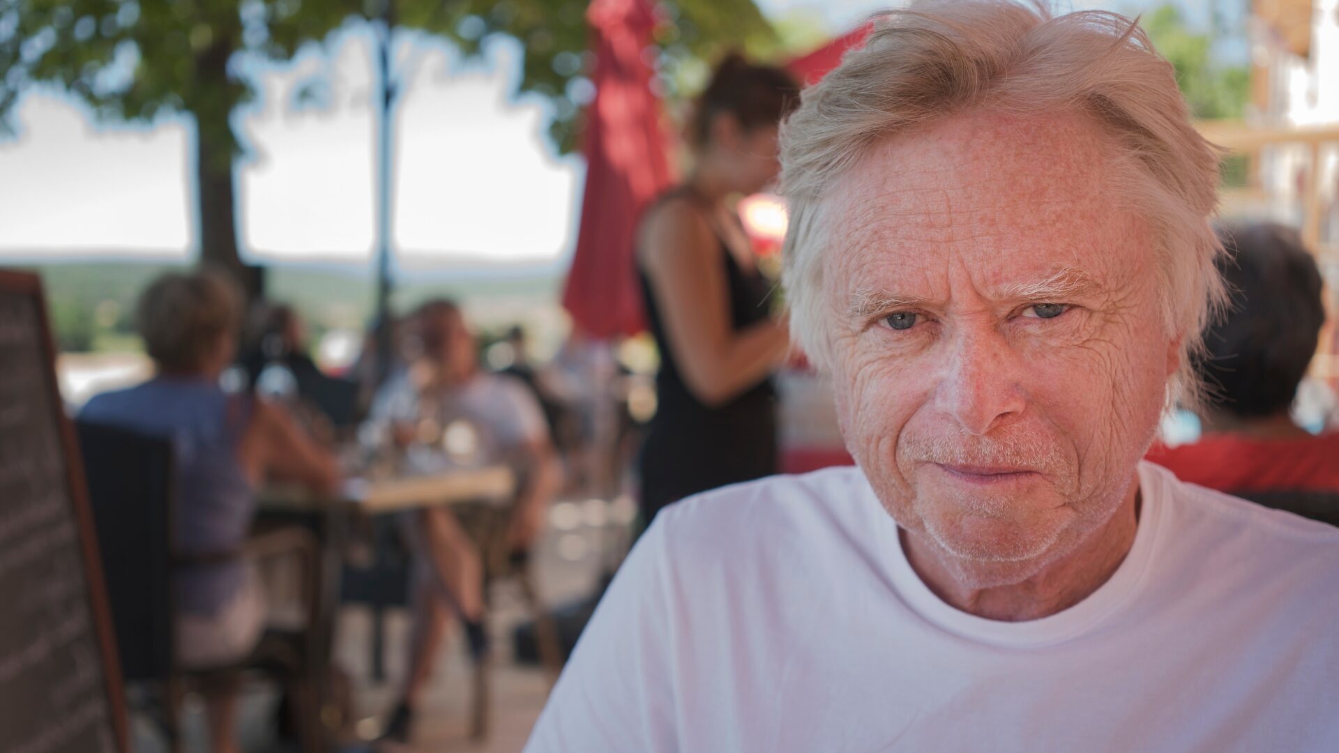 Baby Boomer at Restaurant