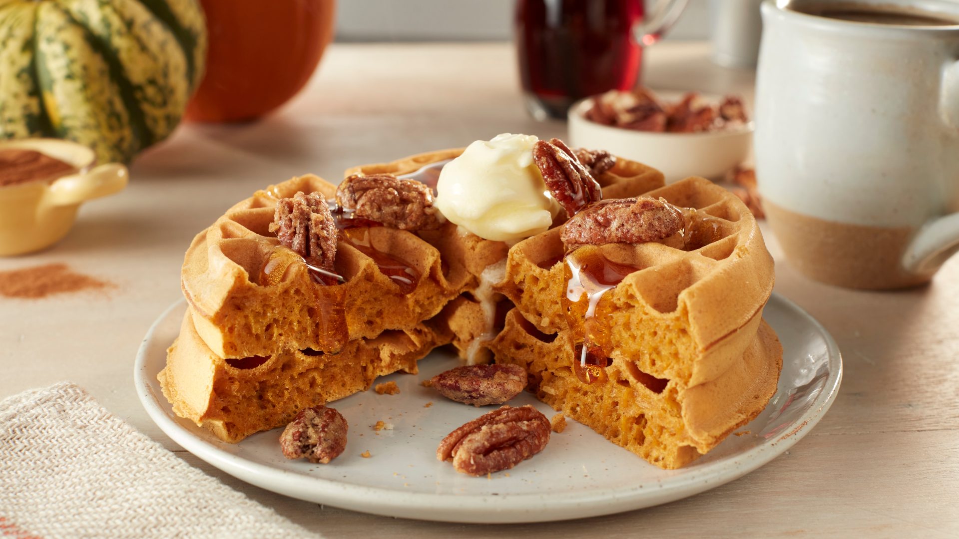 Toasted Pecan Waffles