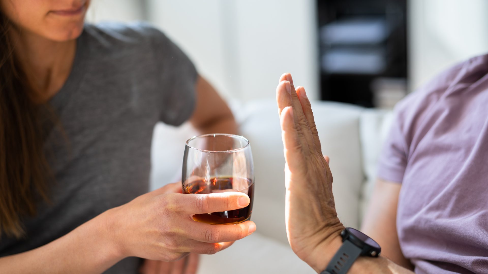 Dry January 2026. Person Refusing Alochol