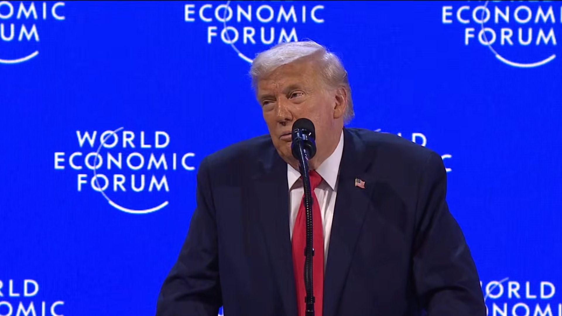 President Donald Trump At Davos, Trade Bazooka