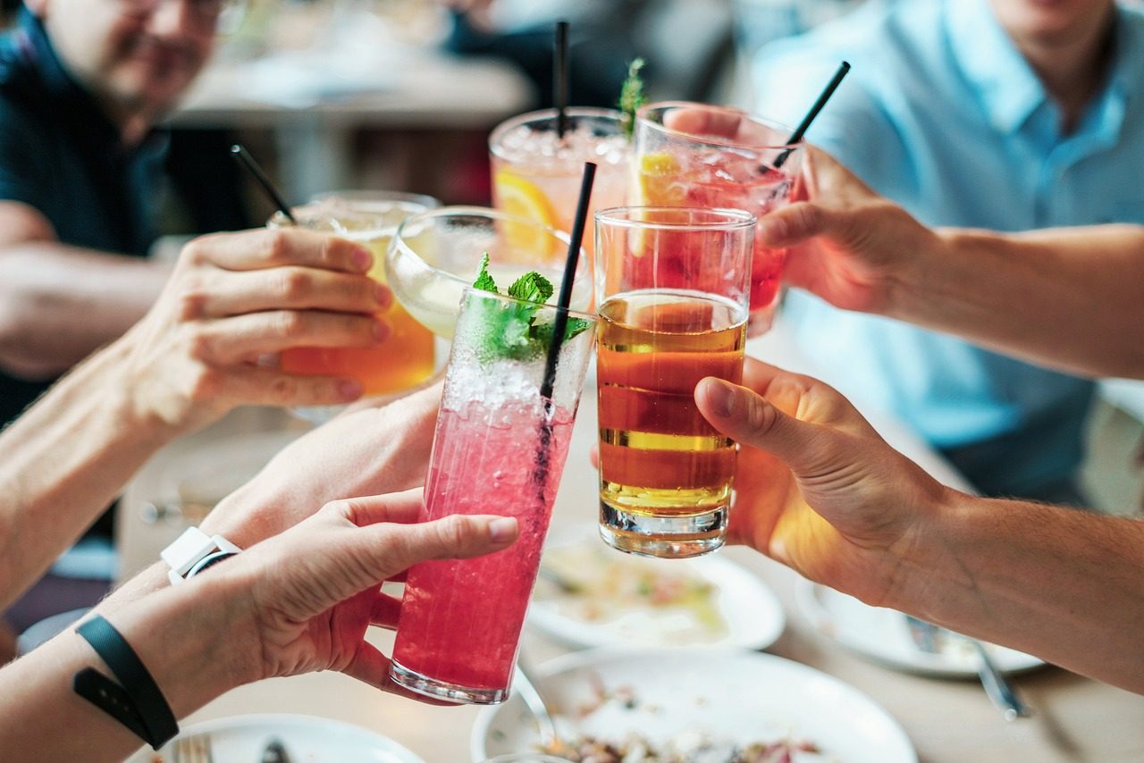 happy holidays, cocktails, drinks, alcohol, alcoholic, glass, beverage, party, alcoholic drinks, cold, restaurant, liquor, celebration, drinking, summer, fresh, juice, nature, red, refreshment, saluting, straws